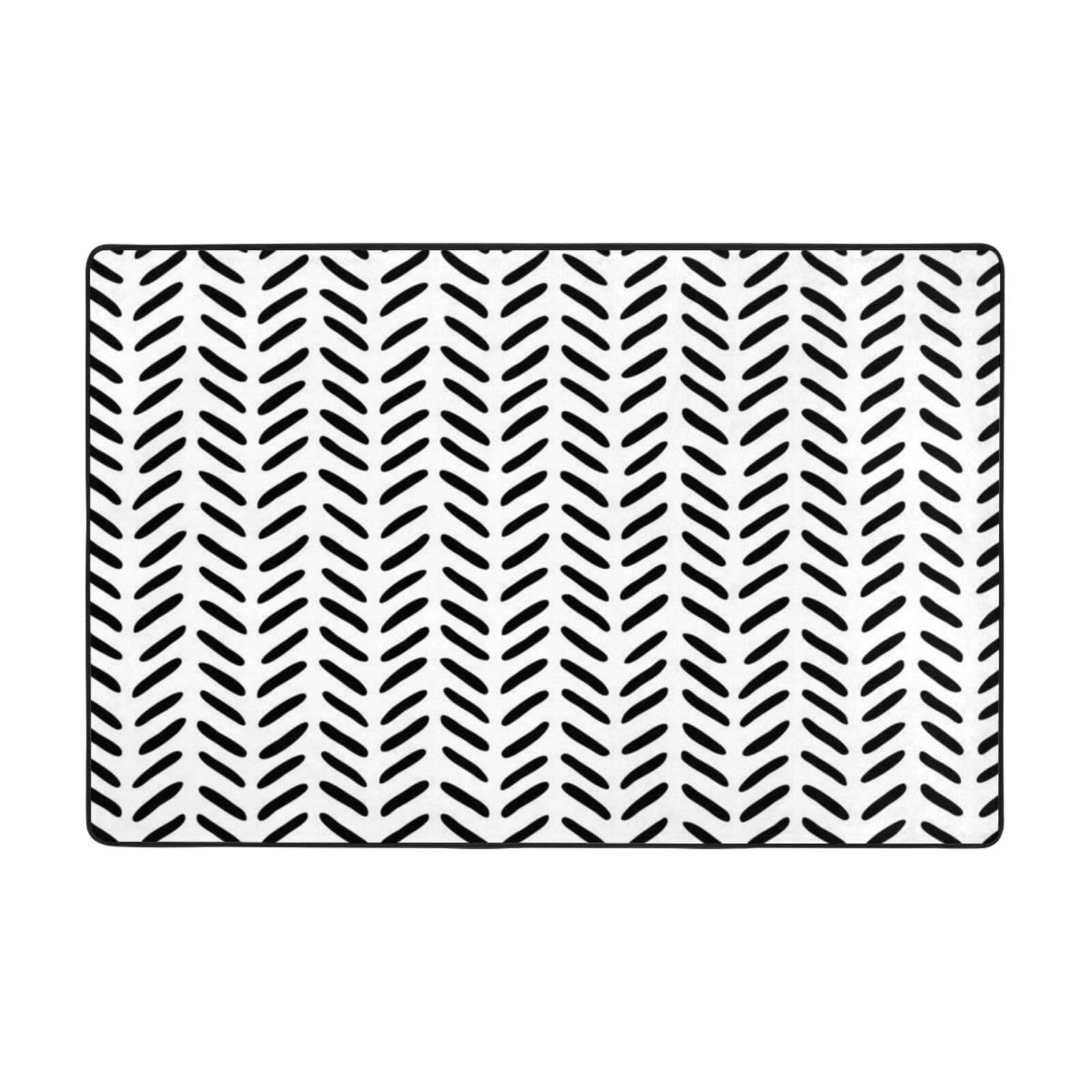 Tapis de sol flanelle noir et blanc pour sublimer l'ambiance de votre chambre à coucher