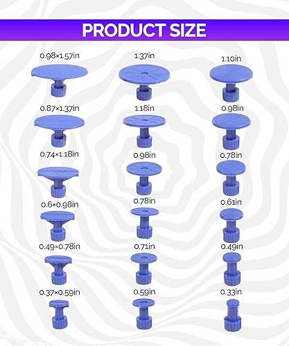 Miniatura 3 de RACOONA Kit de extracción de abolladuras de automóvil de 18 piezas, kit de eliminación de abolladuras para automóviles, accesorios de automóvil,