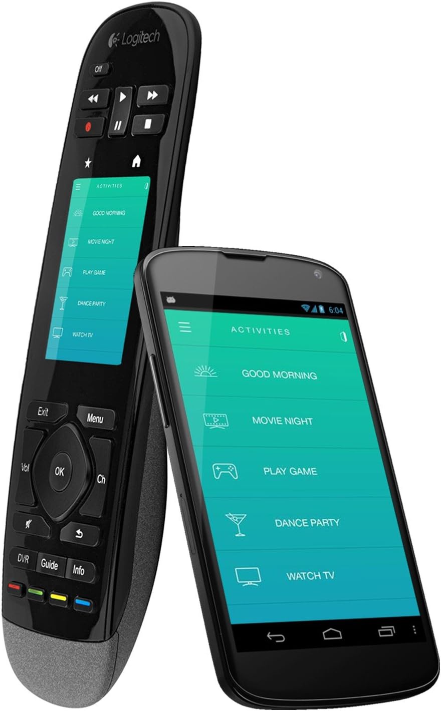 Logitech Harmony Touch Universal Remote with Color Touchscreen - Black 915-000198 (Renewed)