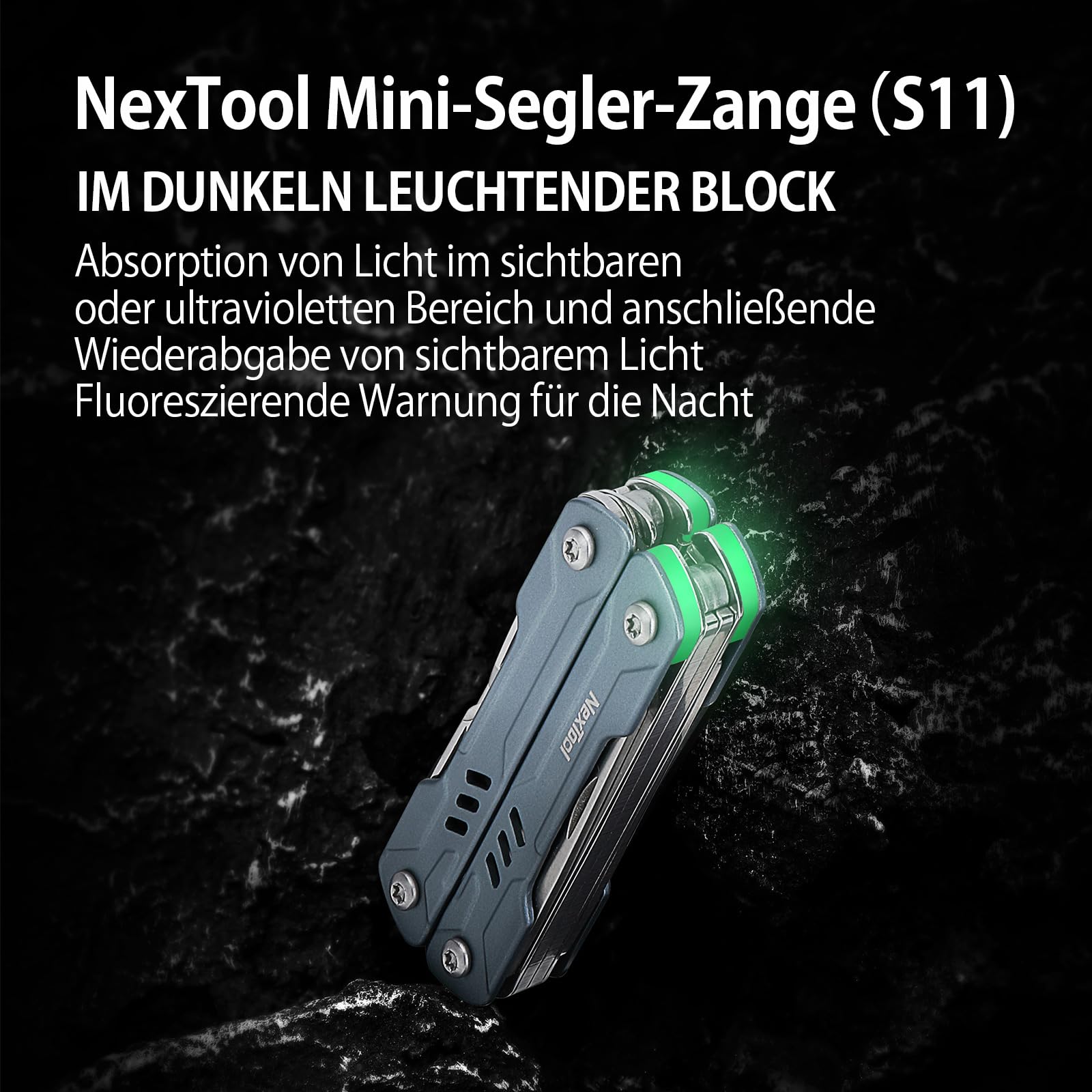 NexTool Multitool Mini Sailor S11, kompaktowe narzędzie wielofunkcyjne 11 w 1 ze szczypcami o cienkich końcówkach, nożyczkami, ekstraktorem kart SIM i śrubokrętem do EDC, wędkarstwa, biwakowania
