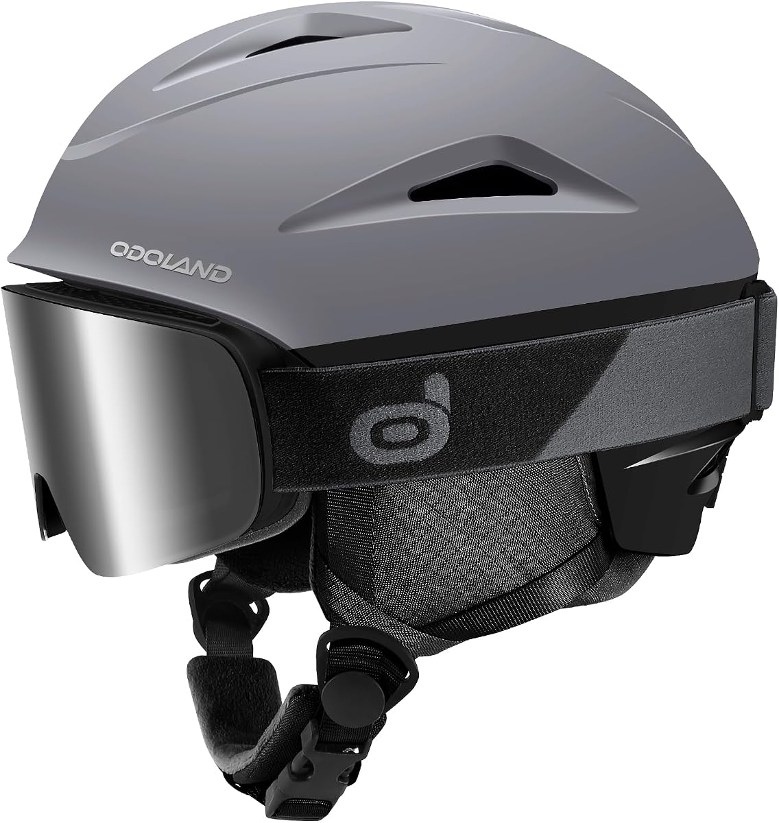 Odoland Ski Helmet, Snowboard Helmet with Ski Goggles for Adults and Youth, Audio Compatible, Shockproof, Windproof, Safety Snow Sports Helmet and Protective Glasses for Men Women