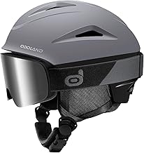 Odoland Skihelm und Skibrille Set Snowboardhelm mit Snowboardbrille für Damen und Herren und Jugend Ski Goggles UV 400 Schutz Windwiderstand Snowboard Brille zum Skifahren und Bergsteigen