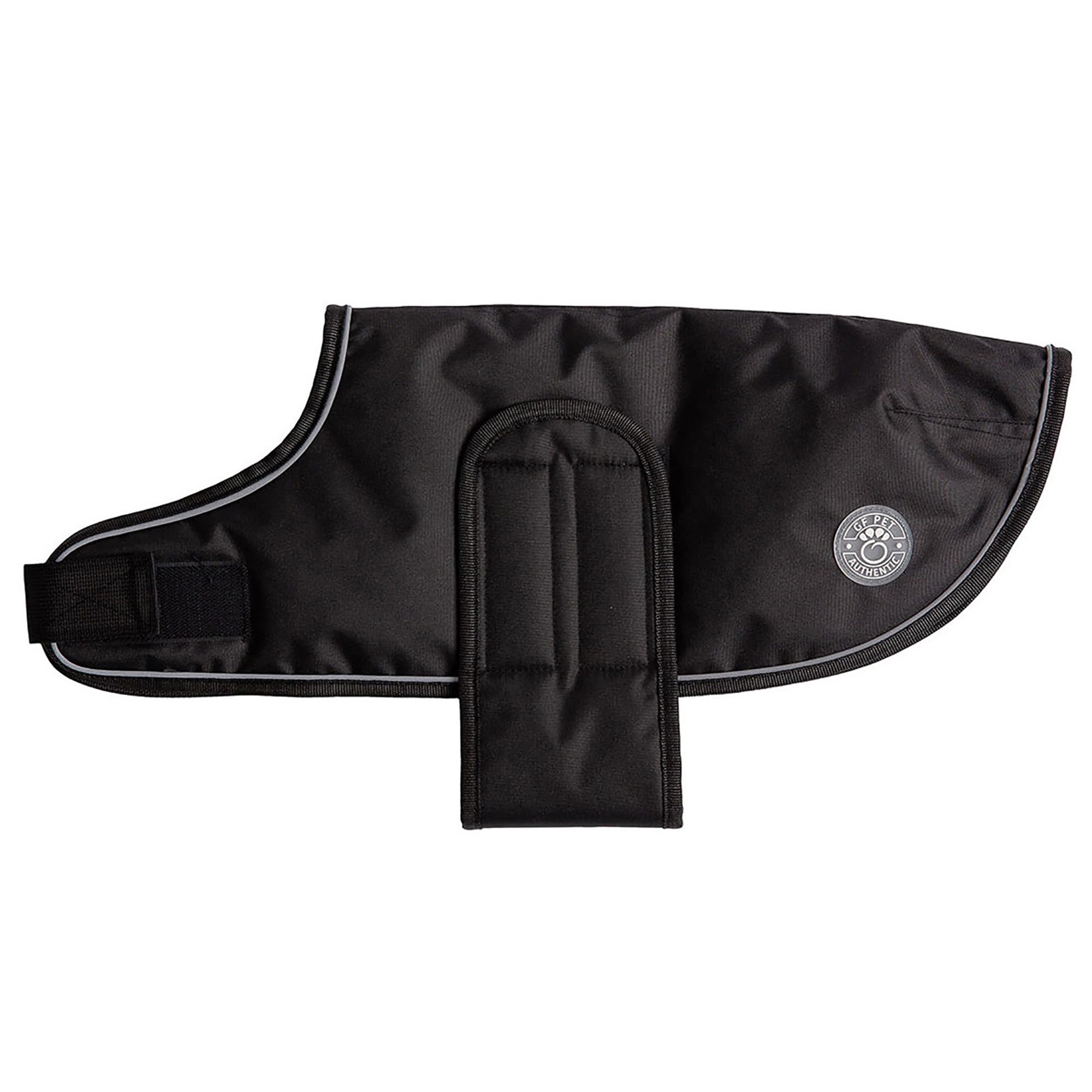 GF Pet Dog Raincoat Blanket Dog Jacket Warm Coat for Dogs Waterproof Fleece Lined Velcro Fasten Jacket - Black - XL