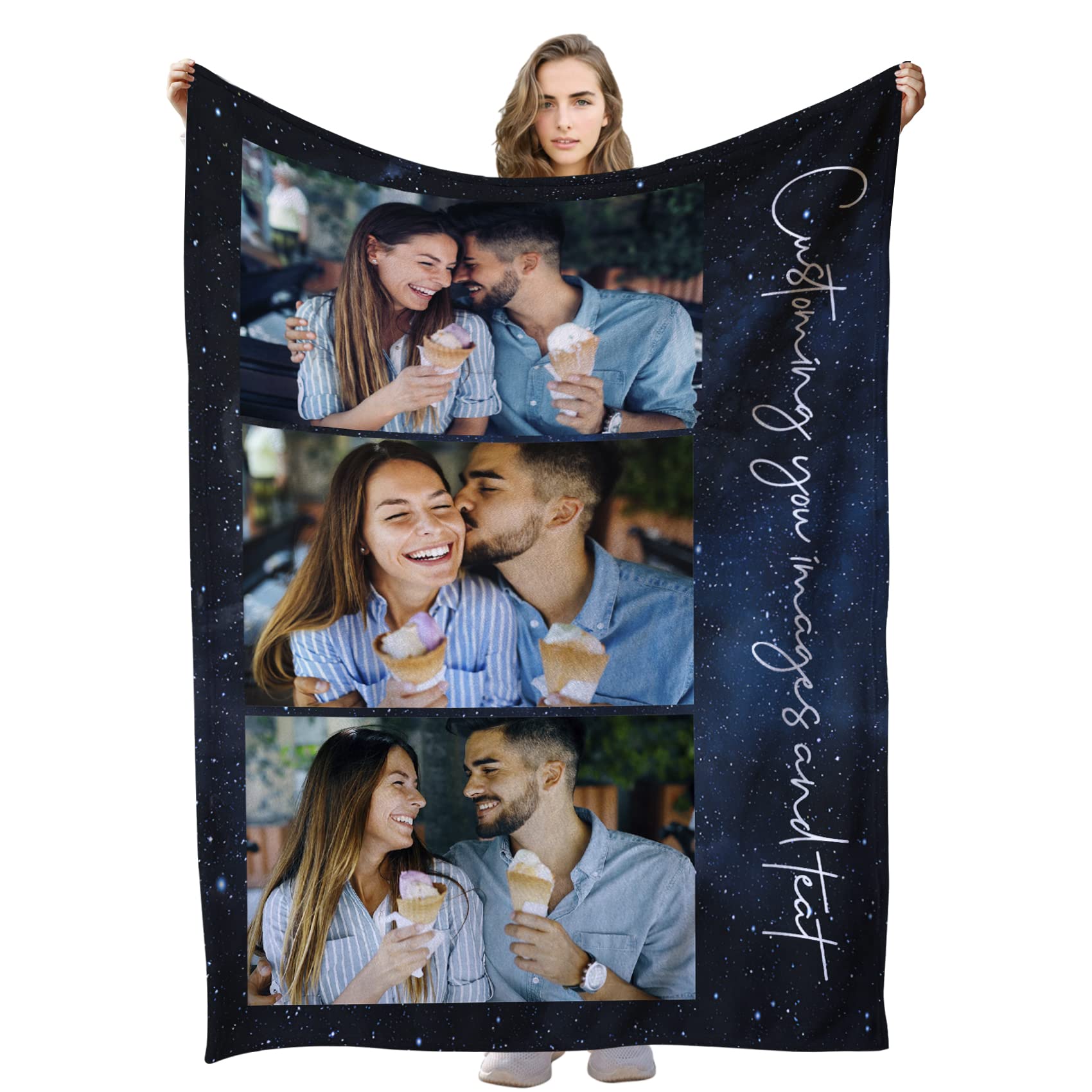 S&H&OU Manta Personalizada con Foto,Manta Personalizada,Manta, Regalos Personalizados con Foto,Regalos Originales para Mujeres Y Hombres,para Mamá Originales,Mujer,Hombre,Parejas,Navidad