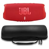 Charge 5 Waterproof Portable Speaker with Built in Powerbank and gSport Carbon Fiber Case &lpar;Red&rpar;