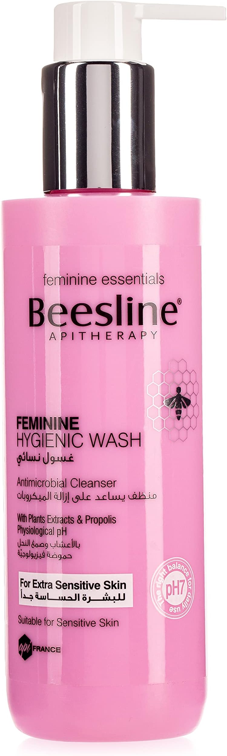 Feminine Hygienic Wash For Extra Sensitive Skin, Antimicrobial Cleanser, With Plants Extracts & Propolis Physiological pH, 200ml