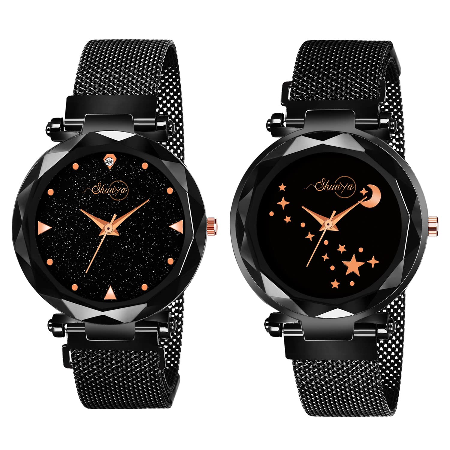 Shunya New Luxurious Looking Multi Black Quartz Magnet Chain Belt Analog Watch - for Girls (B09X6P8BWT) Amazon Price History, Amazon Price Tracker