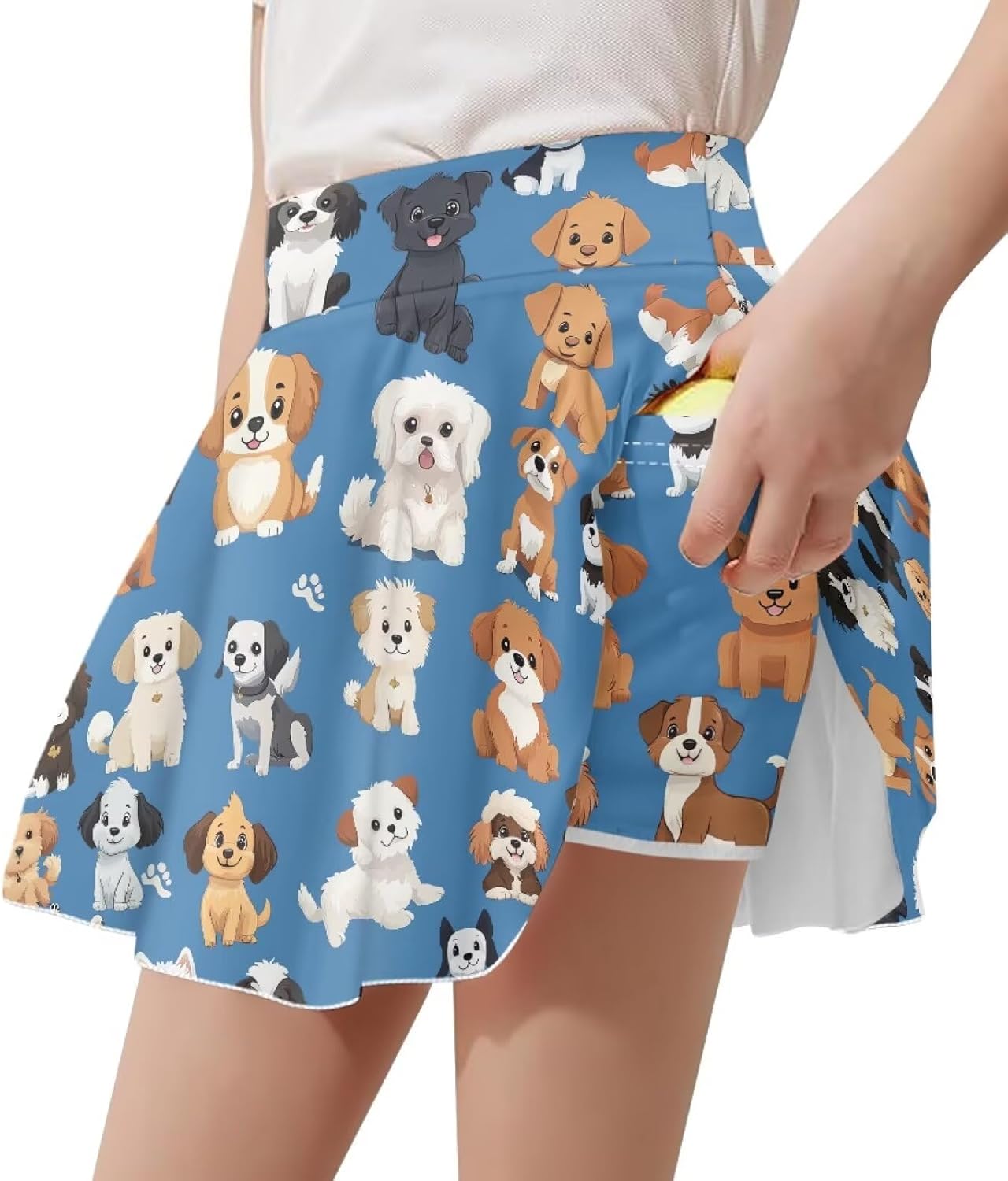 Athletic Skorts for Girls School Tennis Skirts with Pockets Built in Shorts