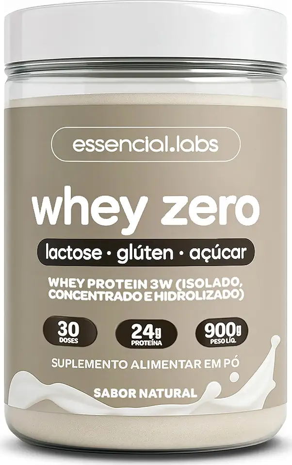 Whey Zero Lactose Sem Sabor 900g - Fórmula Exclusiva Com Proteína Isolada, Concentrada E Hidrolisada - 24g De Proteína Por Dose