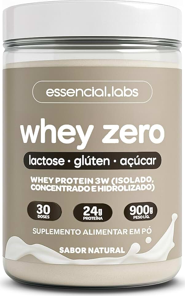 Whey Zero Lactose Sem Sabor 900g - Fórmula Exclusiva Com Proteína Isolada, Concentrada E Hidrolisada - 24g De Proteína Por Dose