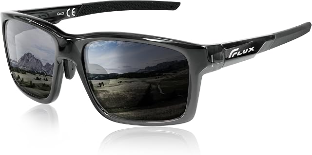 ICECUBE Lunettes de soleil Verano Polarized pour hommes & Les femmes, UV400 Catégorie 3 Objectifs, Ajustement réglable antidérapant, Cas dur inclus