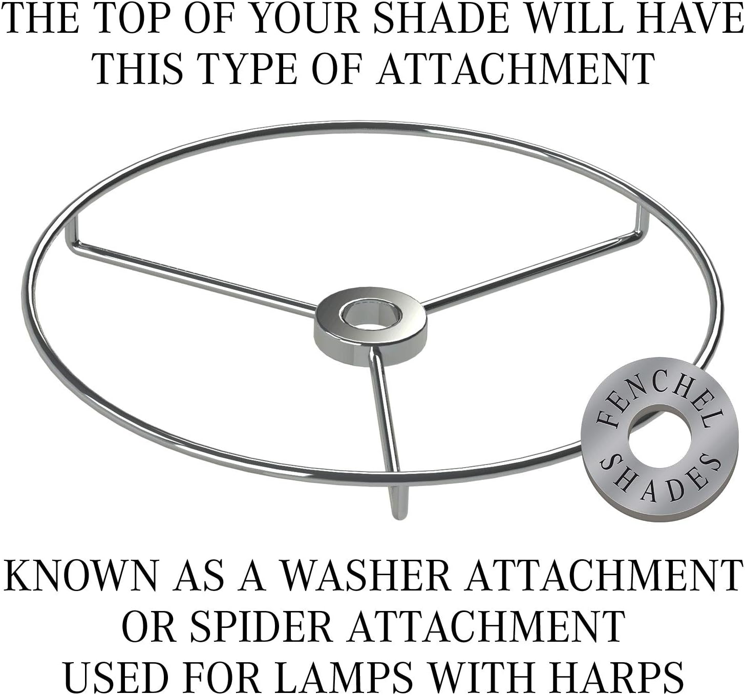 FenchelShades.com Lampshade 11" Top Diameter x 11" Bottom Diameter x 12" Height with Washer (Spider) Attachment for Lamps with a Harp (Linen Navy Blue)