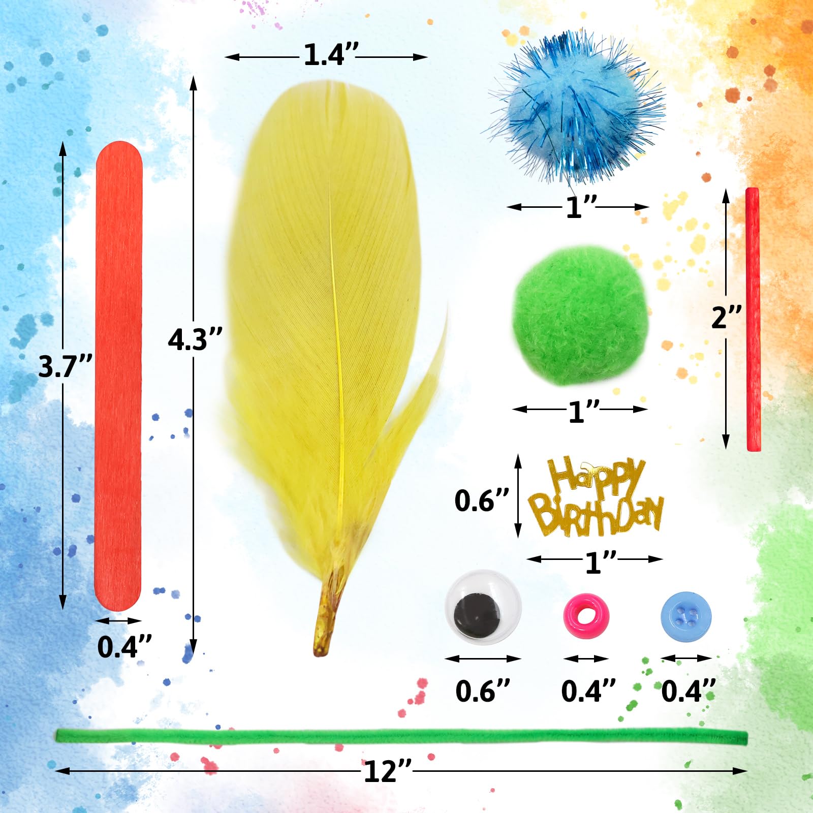 Kids Craft Supplies - 1850 Pcs Art Kit -3