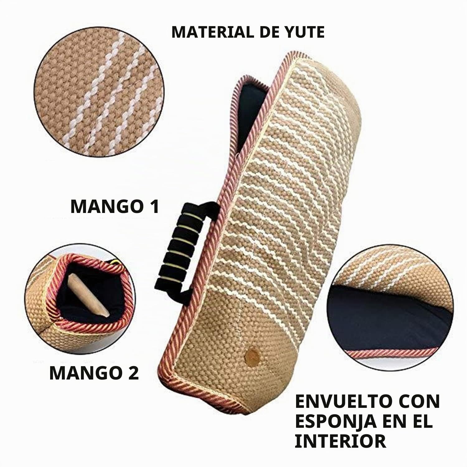 Manga de Mordida para Perros Mordedor Perro Salchicha Mordida Perros Funda de Brazo de Protección para Mordedura Perro Entrenamiento Mordedura de Perros Mediano Grande