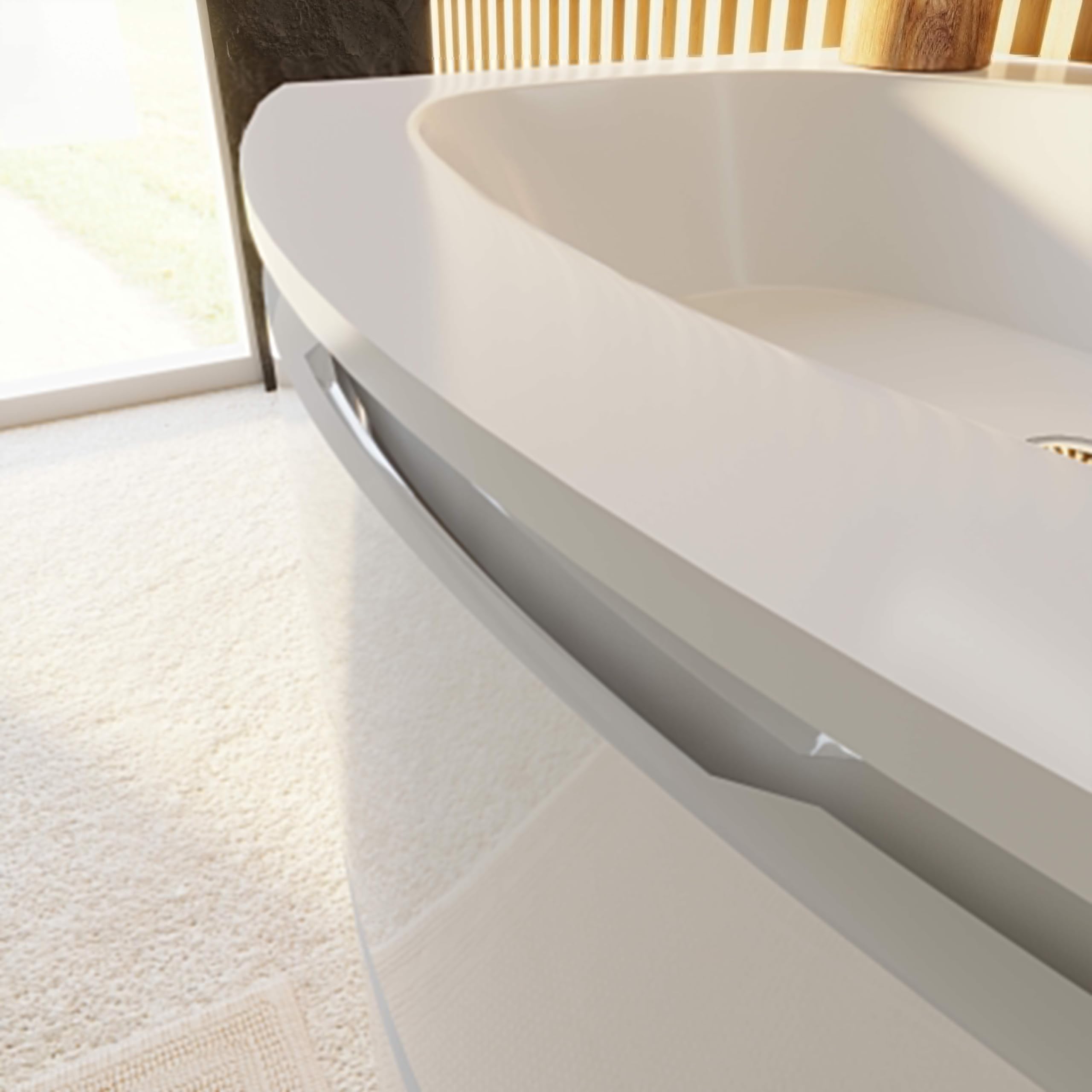 Kiamami Valentina - Mobile Bagno Sospeso 105 Cm Bianco Lucido Specchio A Goccia | Los Angeles