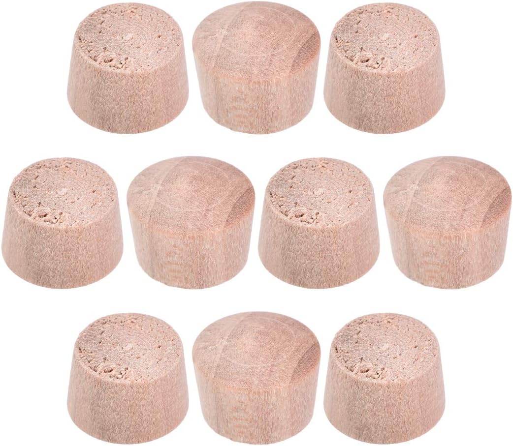 uxcell Wood Button Top Plugs 7/16 Inch Cherry Hardwood Furniture Plugs 9/25 Inch Height 100 Pcs