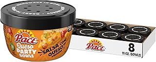 Pace Salsa Con Queso Dip, 11 oz Microwavable Bowl (8 Pack)