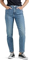 Lee Women's Legendary Mom Jeans High Rise Straight Leg Stretch Denim Size S
