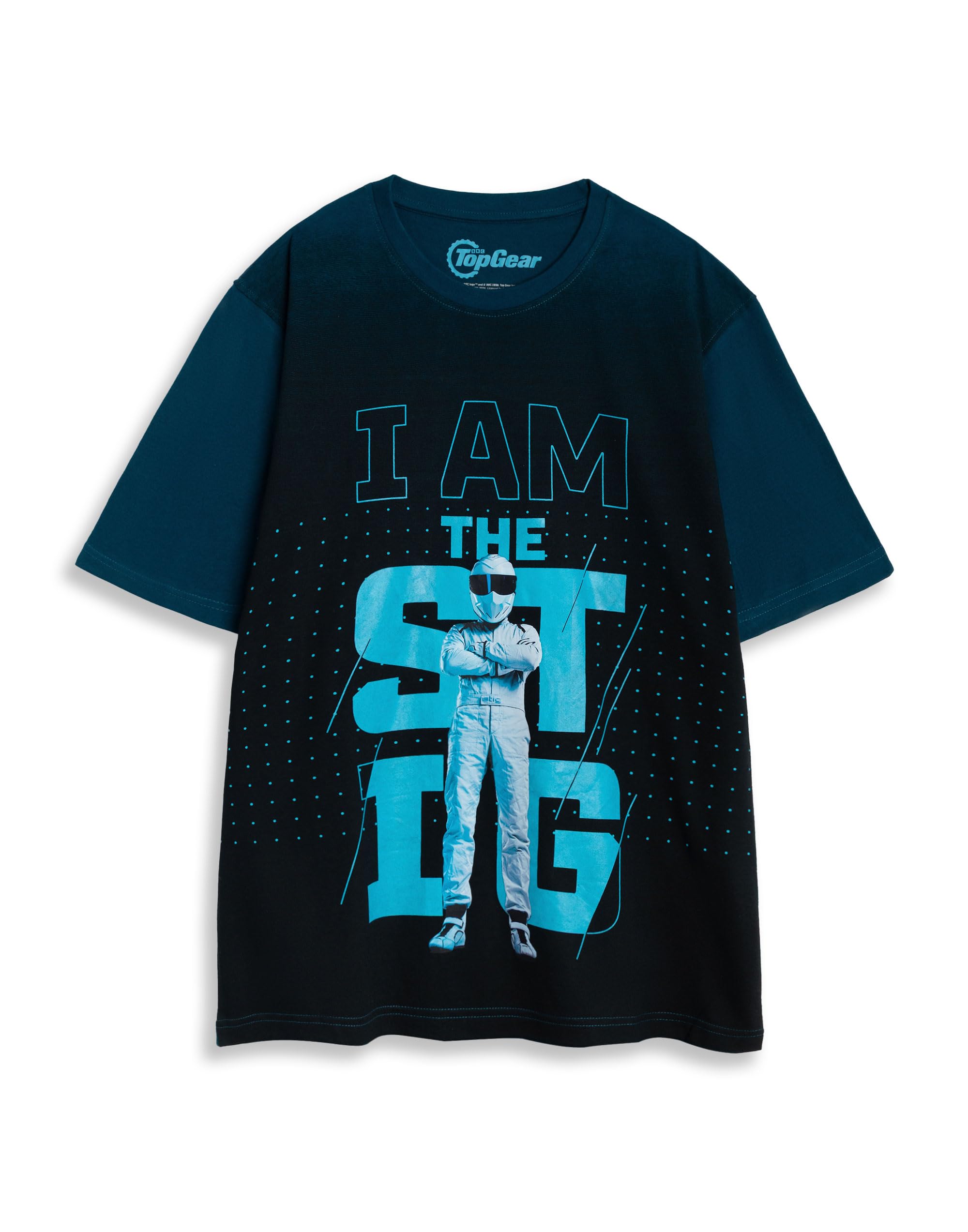 Top Gear Unisex Navy The Stig Black & Blue Short Sleeved T-Shirt | Graphic Tee With 'I Am The Stig' Print | Casual Wear Fans | Television Show Merchandise - Medium