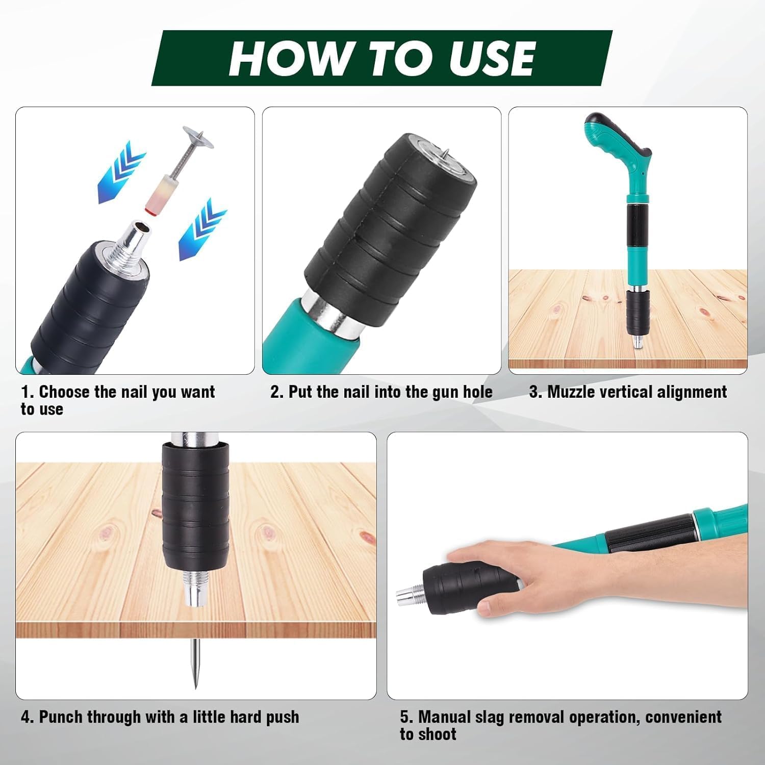 Zalvique Manual Nail Gun Kit - 50 Nails FREE SHIPPING -4