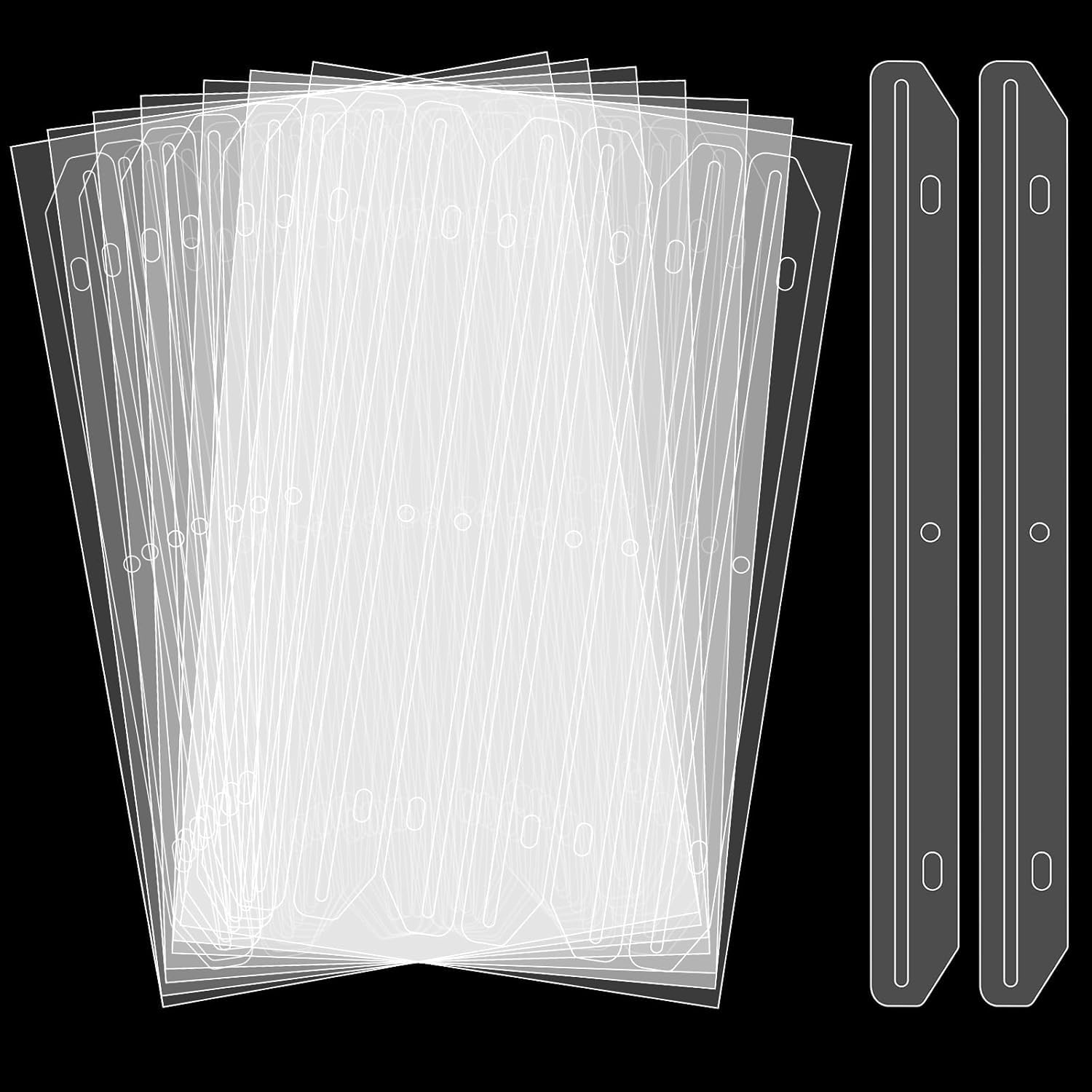 30pcs Magazine Holders for Binders, 3 Hole Punched Plastic Binder Accessories, 3 Ring Binder Magazine Collection Storage for Magazine File Book Organizer