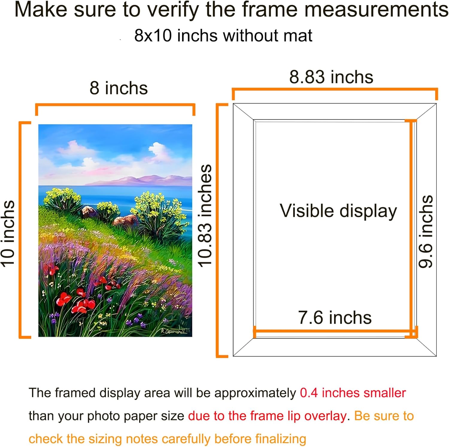 BESCRCL 8x10 Picture Frame Brown Set of 6, Display Pictures 5x7 with Mat or 8x10 Without Mat for Wall Mounting or TableTop - Image 4