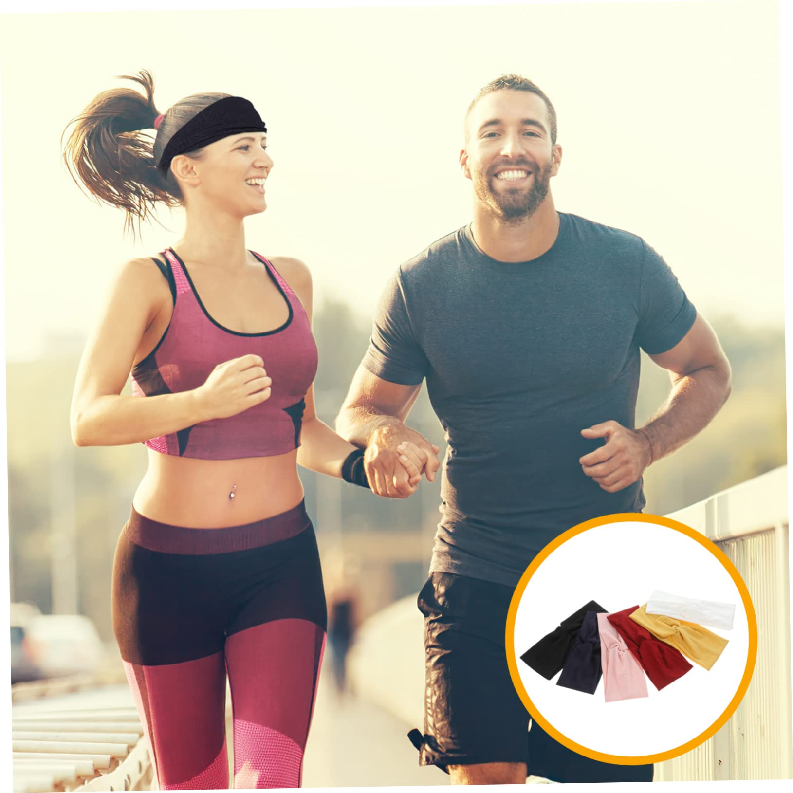 MAGICLULU 2 Set Di Fasce Larghe Ed Elastiche Per Donne Fascia Per Da Yoga Fascia Con Nodo Per Donne Per Da Allenamento Accessori Decorativi Per 6 Pezzi*2