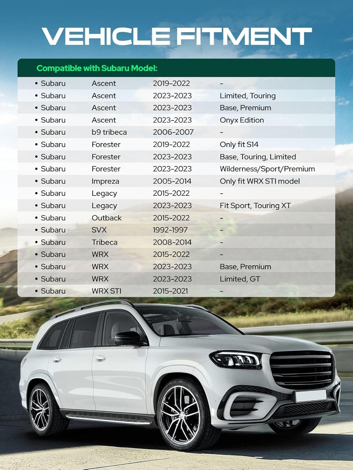 YHTAUTO 5x4.5 Hub Centric Wheel Spacers 20mm Compatible with Subaru Outback, Forester, Impreza, Legacy, WRX, 5x114.3mm Tire Spacers w/ M12x1.25 Studs, 56.1mm Hub Bore 5 Lug 4PCS Black