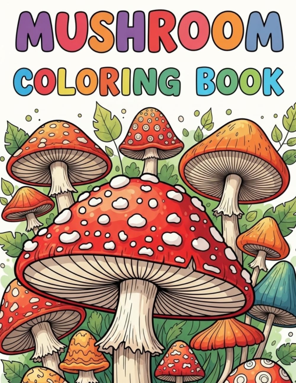 Mushroom Coloring Book: Cute and Relaxing Mushroom Designs for Kids and Adults