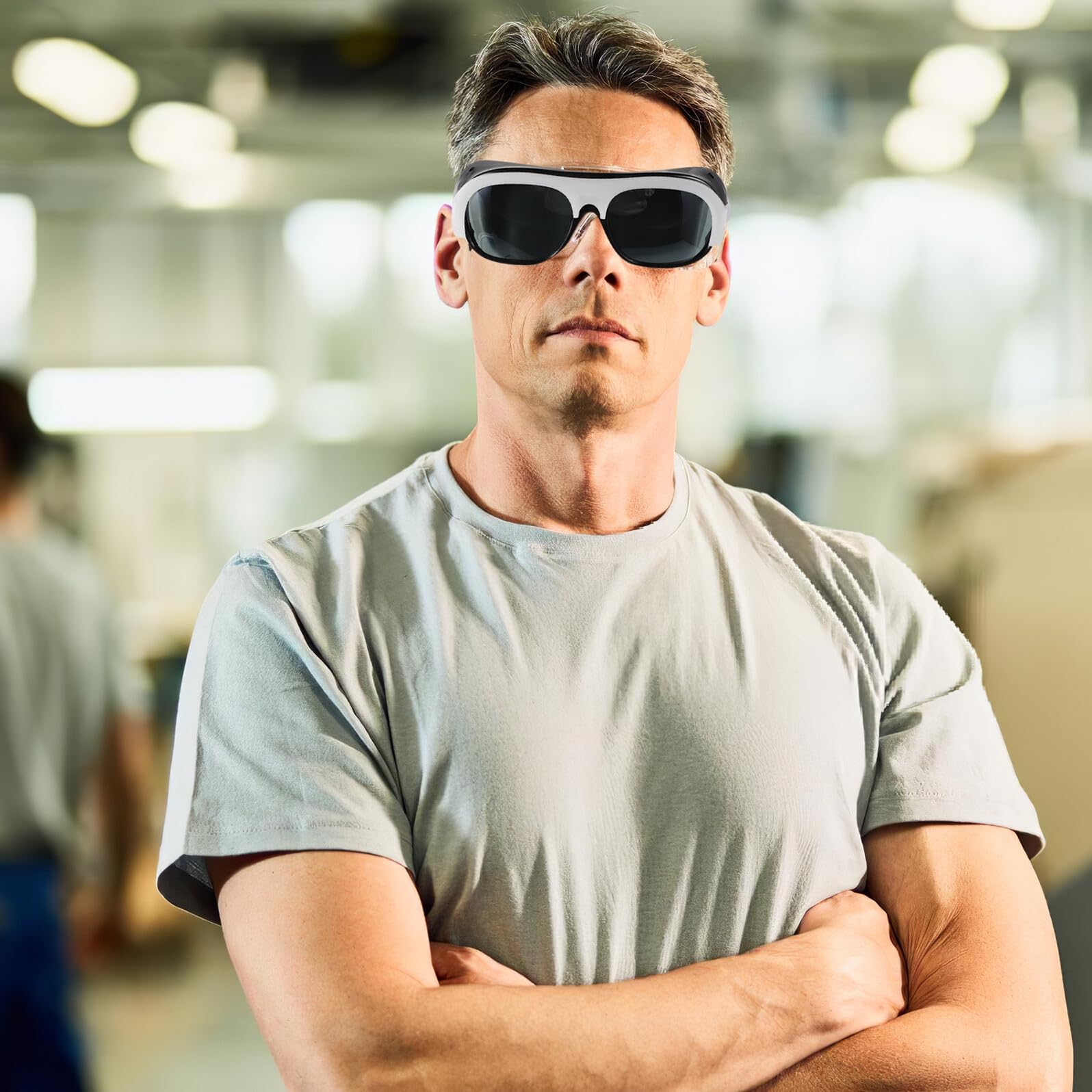 10 Gafas de Seguridad para Soldar Lentes de Alta Definición, Ajuste Cómodo Almohadillas Nasales y Ganchos para Oreja, Resistentes y Compatibles de Soldadura para Profesionales