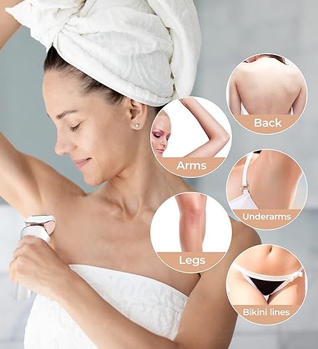 Miniatura 9 de PRITECH Afeitadora eléctrica para mujer, afeitadora inalámbrica para mujeres, maquinilla de afeitar para piernas, brazos, axilas, bikini, afeitadora