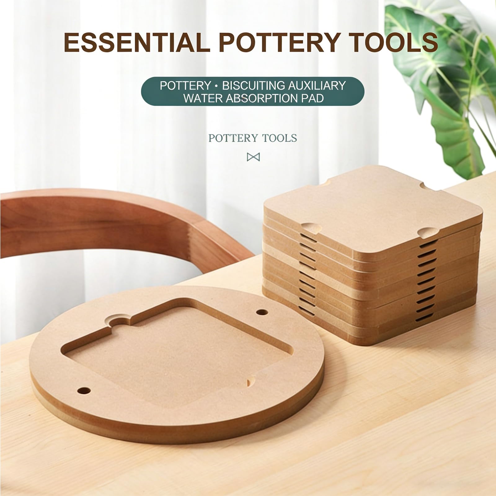 Set di cuscinetti assorbenti in ceramica, tavole da lancio in argilla, per giradischi da 30 cm, spessore 1,2 cm, ideali per scolpire e lanciare l'argilla