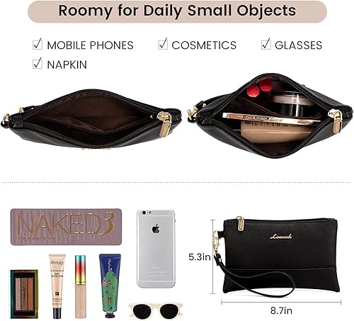 Miniatura 9 de LOVEVOOK Bolsa para laptop para mujer, 15.6 pulgadas, bolsa de trabajo profesional de cuero, maletín impermeable para computadora, bolsa de hombro