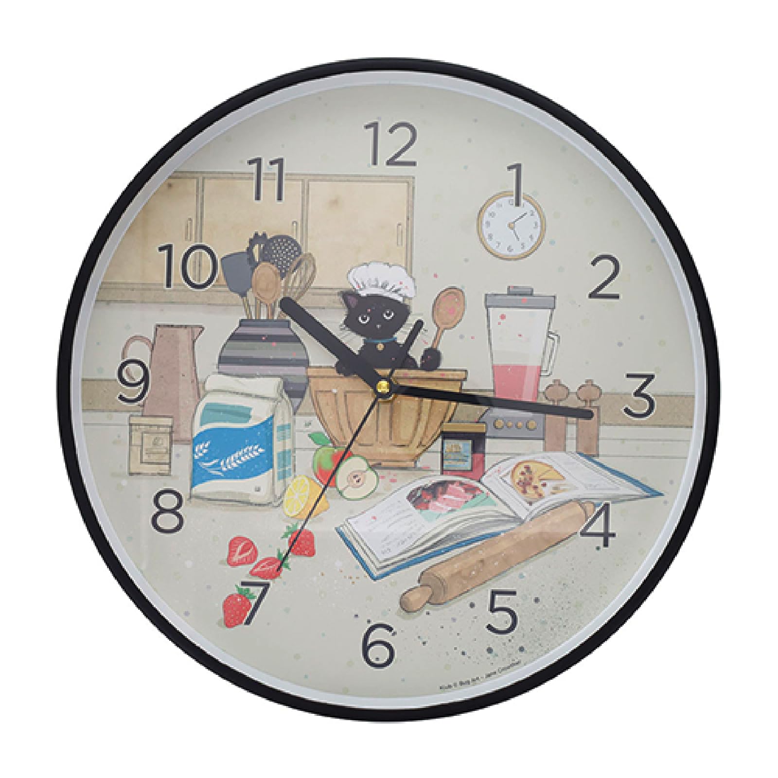 Horloge Chaton Pâtissier KIUB 30cm apporte tendresse et joie au salon