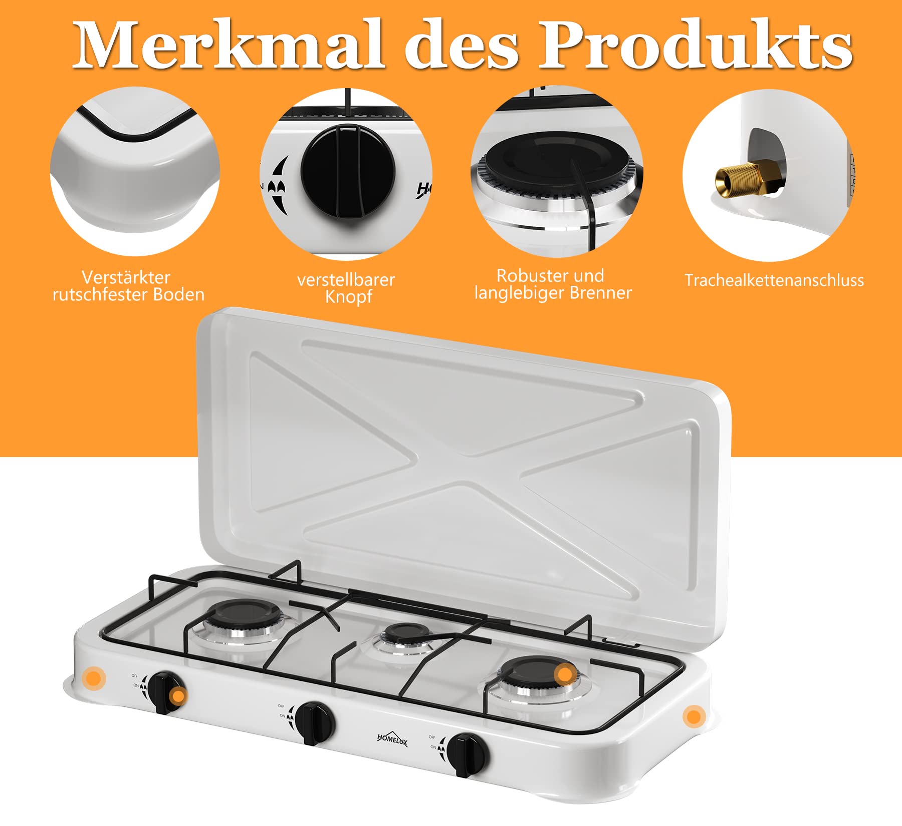 FORNELLO DA CAMPEGGIO Piano Cottura Portatile Bruciatore Esterno Stufa - Foto 2