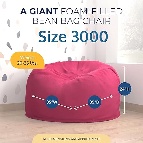Miniatura 34 de ULTIMATE SACK Sillón tipo puf de 3 pies, puf de gran tamaño para adultos, cómodo sillón tipo puf, sofá tipo puf para tumbarse, sofá tipo puf para