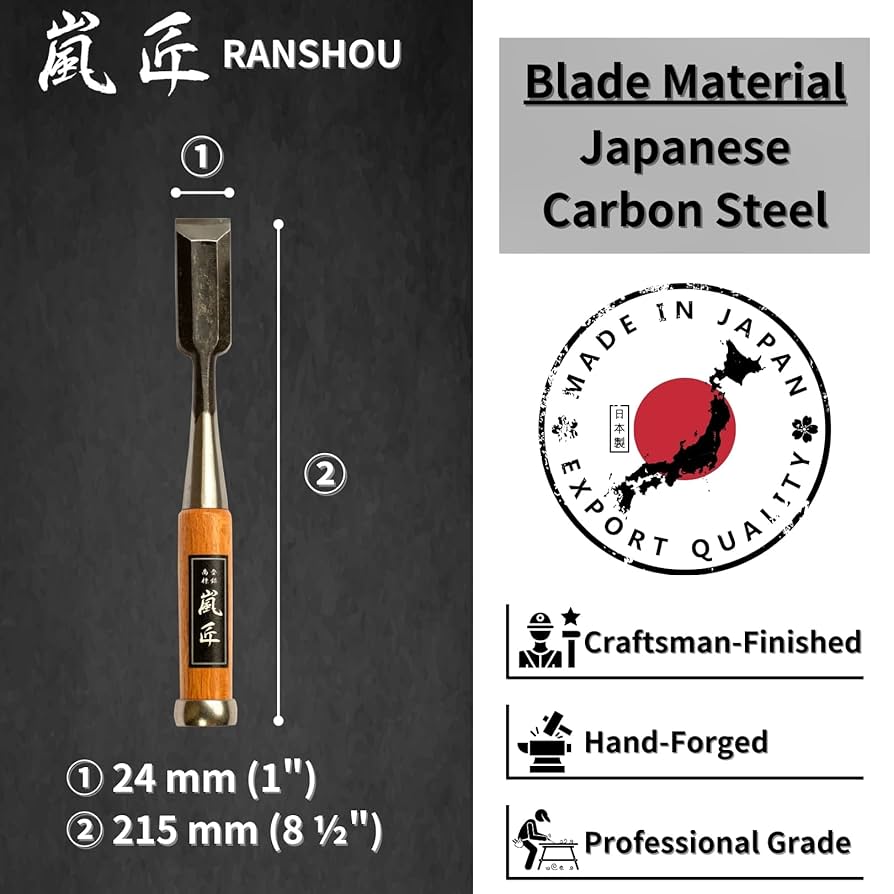 RANSHOU Japanese Chisel 24mm 1