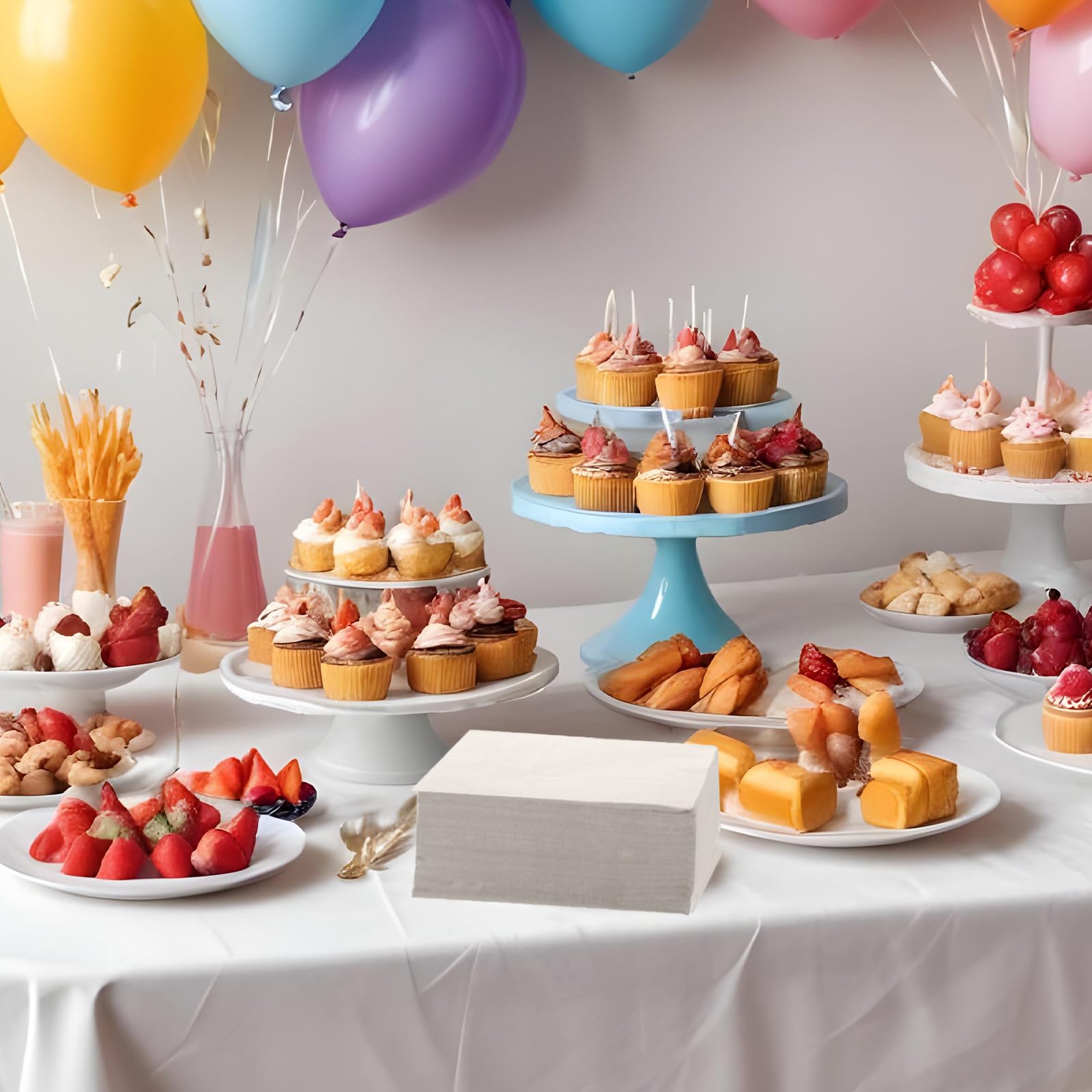 100 servilletas desechables de 2 capas, color blanco lechoso, servilletas de cóctel, servilletas de postre para cena, boda, cumpleaños, fiesta, aniversario de novia, evento de recepción (blanco