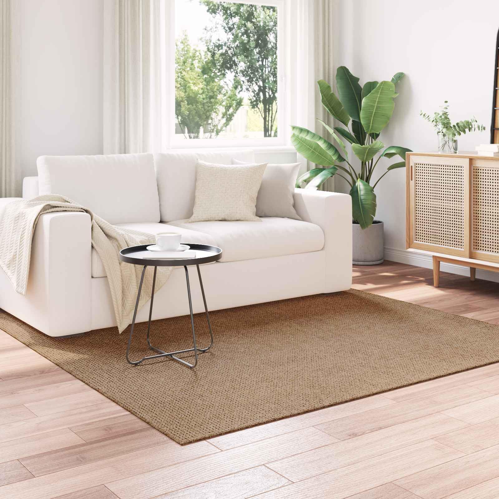 vidaXL Tapis d'intérieur et d'extérieur AGIRA Naturel 200 x 200 cm