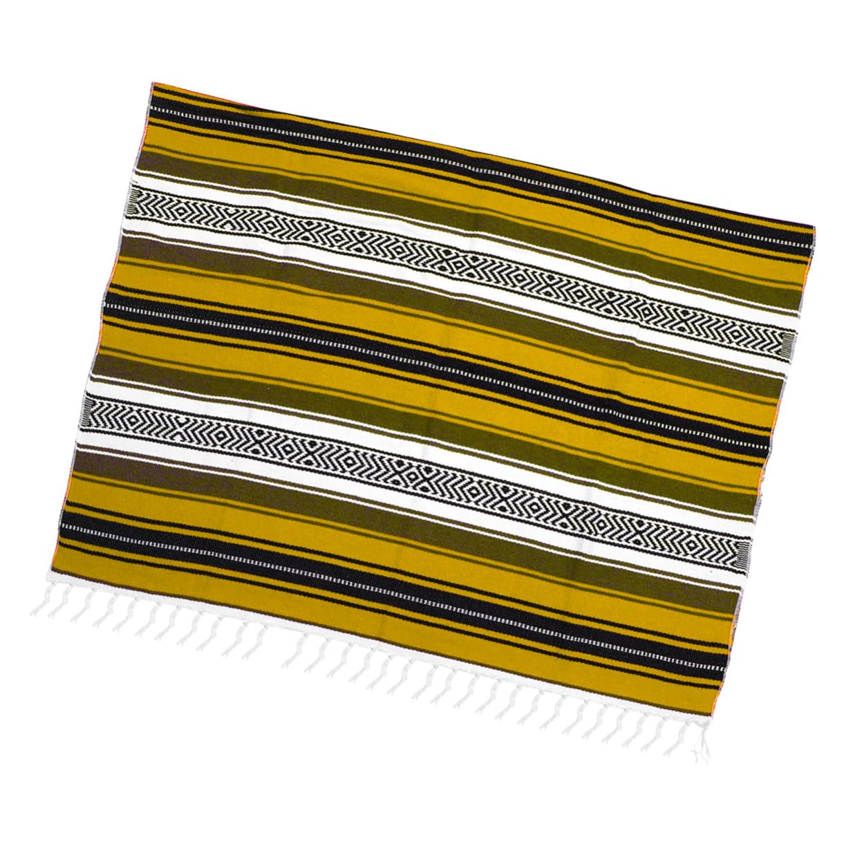 Couverture mexicaine tissée 130x180cm en coton polyester plaid pour canapé et yoga