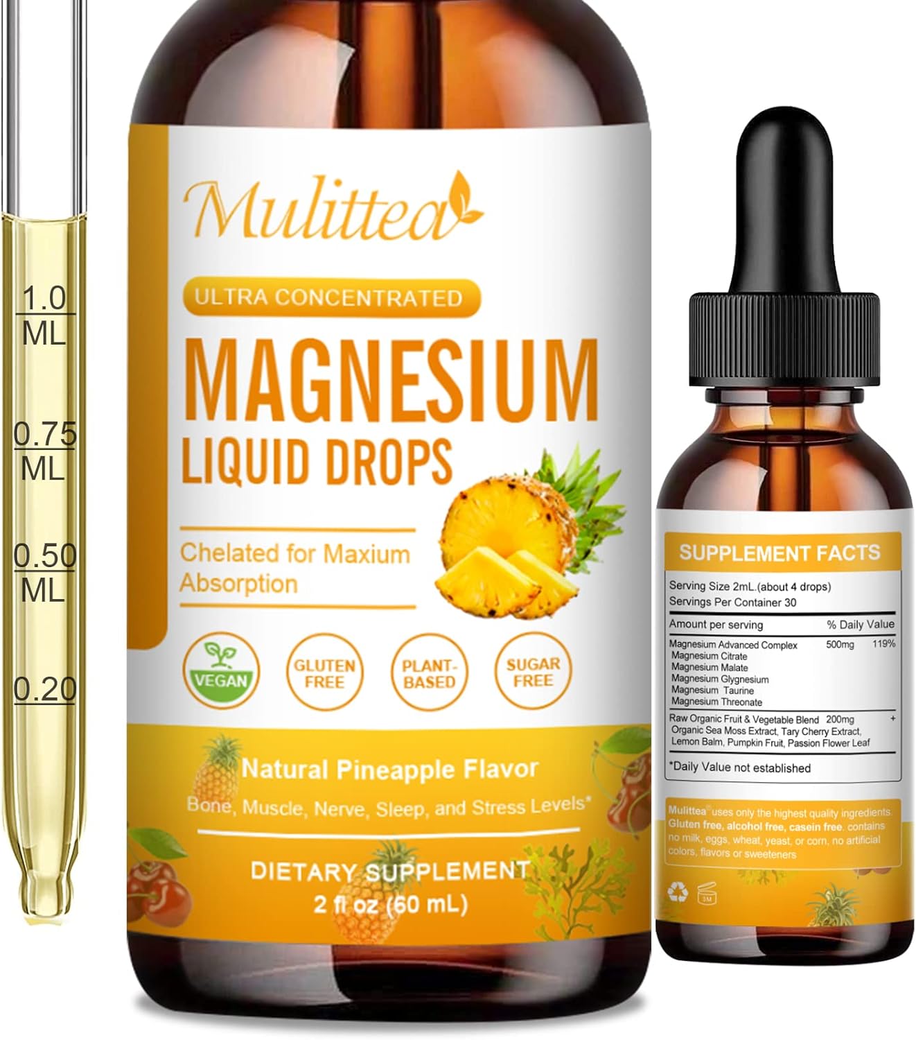 Magnesium Complex Liquid Drop 500mg of Magnesium Glycinate