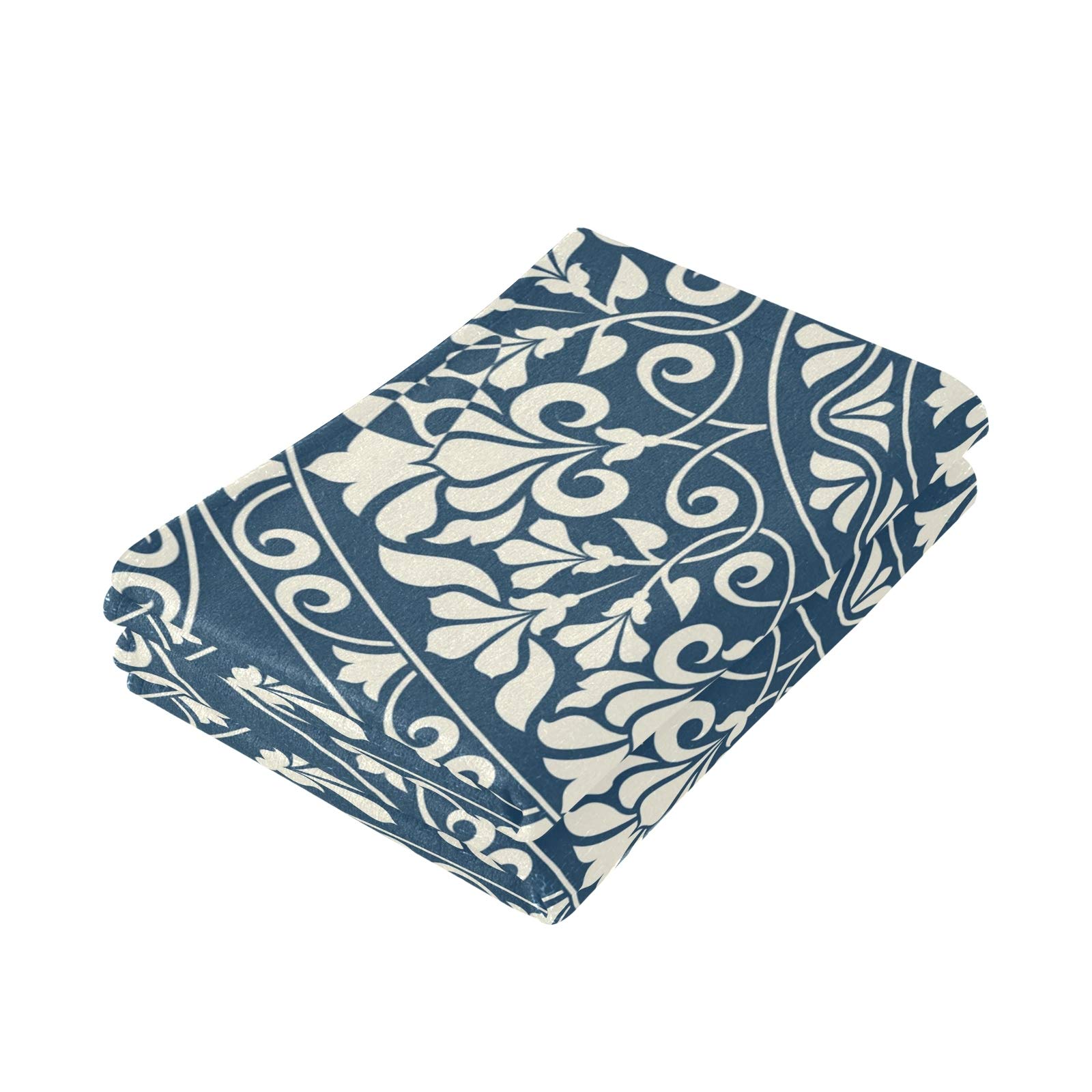 Amazon.com: ALAZA Blue Mandala Paisley Floral Hand Towel Set 2
