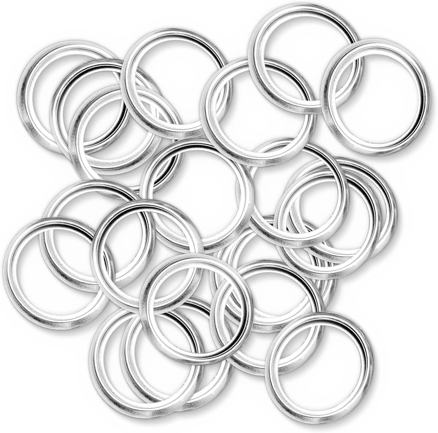 neynavy 24 PCS M16 Engine Oil Drain Plug Sealing Washers Crush Gaskets 16mm