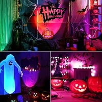 Vista 4 de LED Spot Lights Indoor,RGBW Color Changing Up Light Indoor Remote Control Plant Spotlight Decorative Lights Plug 6 FT Cord with Floor Foot Switch