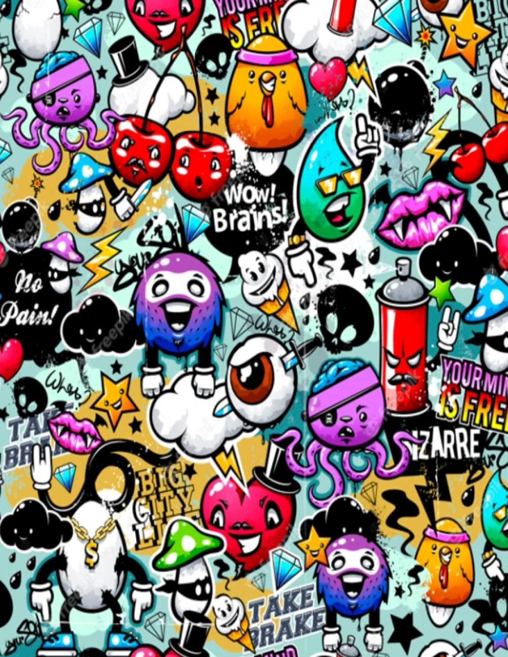 Graffiti Notebook Notepad Diary Journal