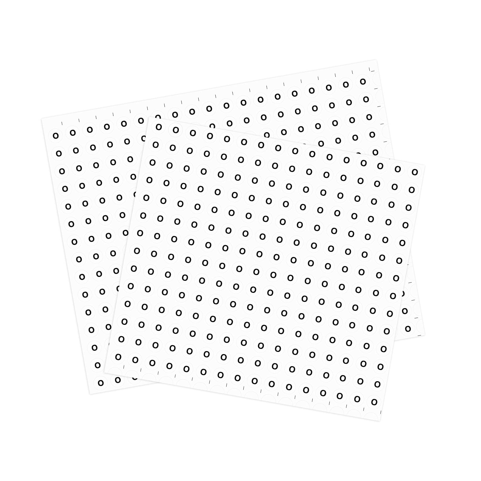 Lettres autocollantes O étanches en PVC 13 mm pour marquage