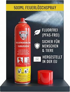 500 ml fire extinguishing spray A F & E up to 1000 V without fluorine