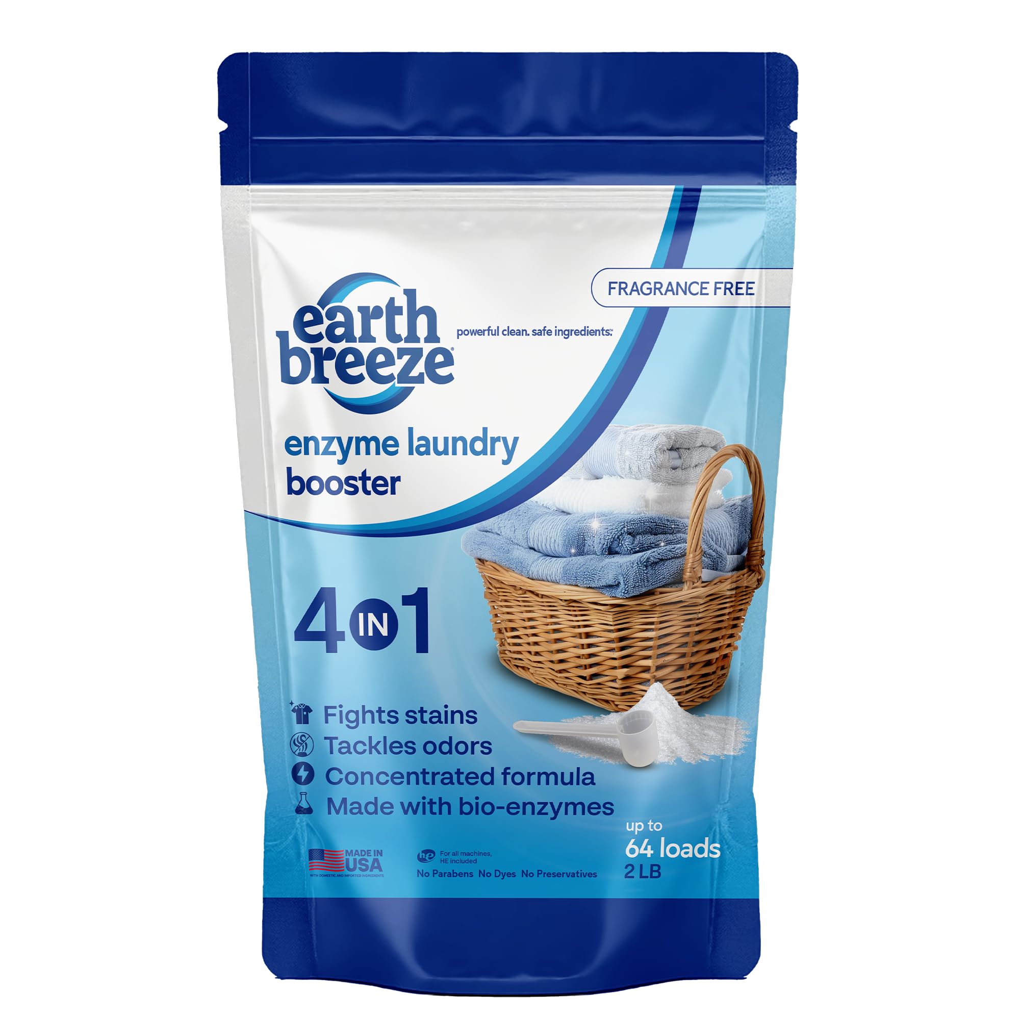Earth Breeze Enzyme Laundry Booster Powder 2lbs