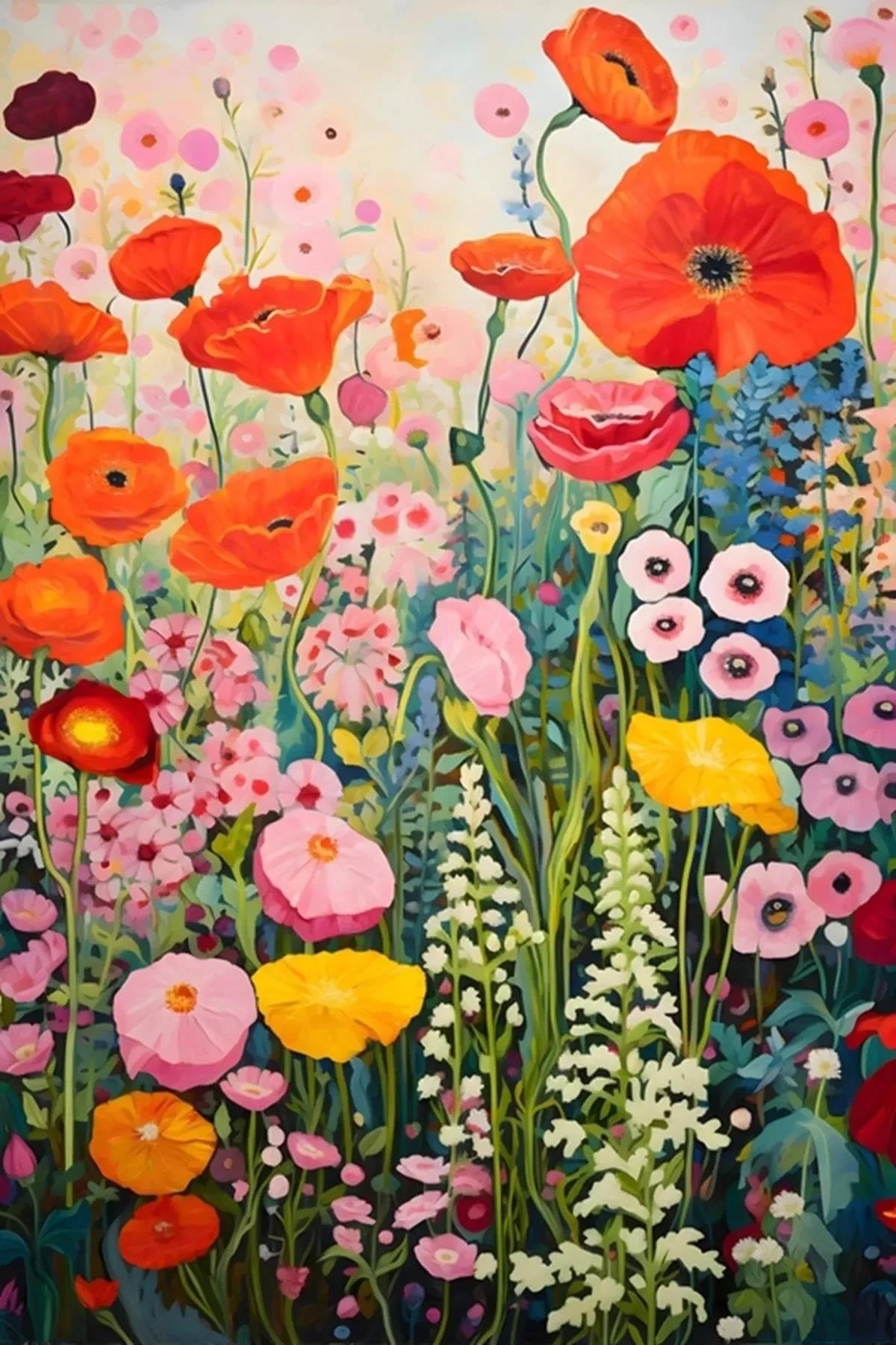 Byambd A Esthetic Pictures Modern Floral Bstract Flower Posters Print Minimalist Canvas Painting Wall Rt For Living Room Home Decor(,30X40cm)