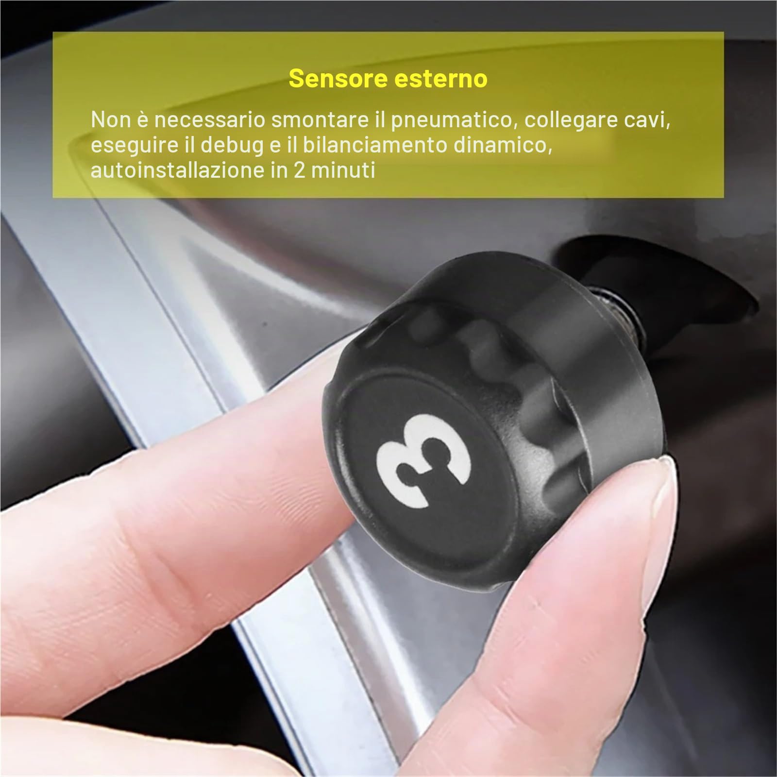 Allarme Pressione Pneumatici Auto TPMS Solare Impermeabile 4/6 sensori Esterni Display LCD Digitale 0~9,9 Bar Camion Camper(4 Sensor External)